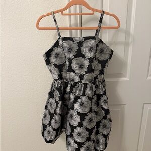 GB girls Black and White Floral Formal Dress for Kids